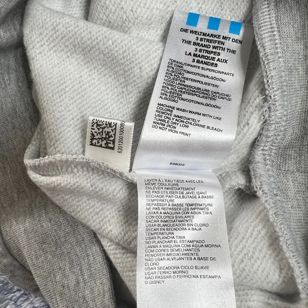Adidas Hoodie Kids 18M Gray Red Disney Goofy Tennis Graphic Pullover Vintage NWT